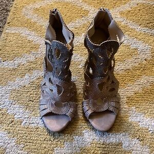 Jessica Simpson dark Sandbar rhinestone combo heel